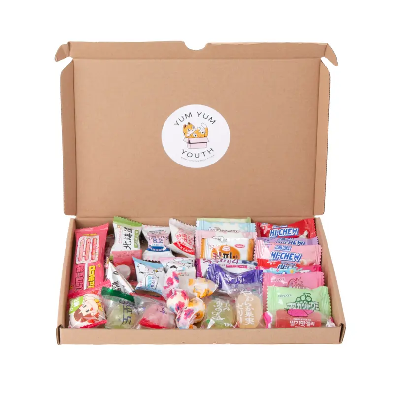 Asian Sweets Letterbox Gift | Snack Sharing Box | Mix of Jelly, Soft Candy and hard candy | Sweet Hamper Bonbon 0