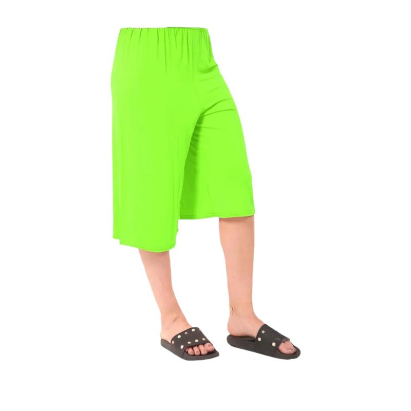 Women's Florescent 3/4 Cropped Palazzo Pants Womenswear Comfort Fashion 2
