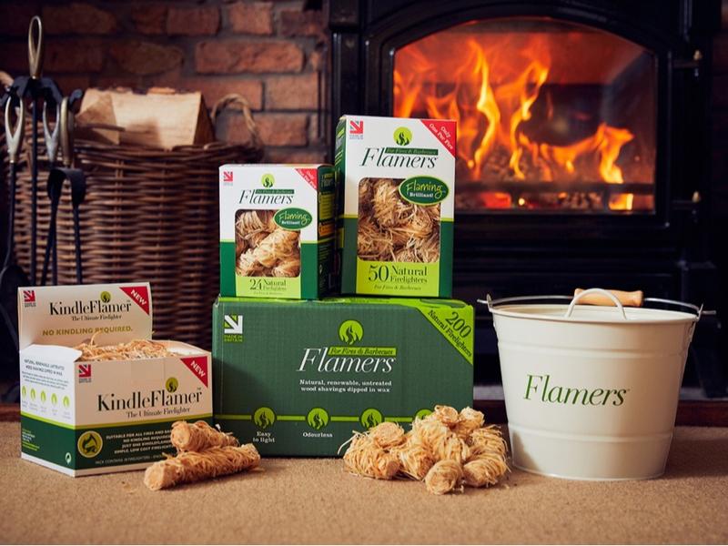 Flamers Natural Firelights Perfect For Kitchen Indoor Outdoor Fireplaces Eco Friendly Long Lasting Utensils Quick Lighting Firestarter For Campsites Bonfires and More Pack 24 1