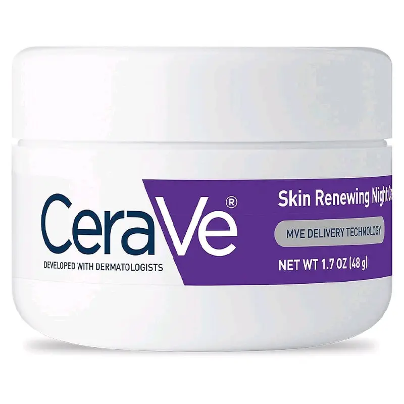 Loreal CeraVe Skin Renewing Night Cream | Niacinamide, Peptide Complex, and Hyaluronic Acid Moisturizer for Face Skin Repair Skincare Comfort Moisturizing | 1.7 Ounce 6
