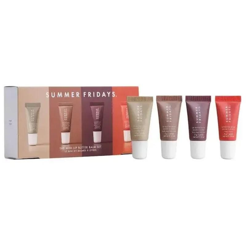 Summer Fridays Mini Butter Lip Balm Set Care Lip Balm Smoothing Lip Lines Lasting Nourishmen Soft Essential Moisturizing Skincare Comfort Moisturizer Moisture 0
