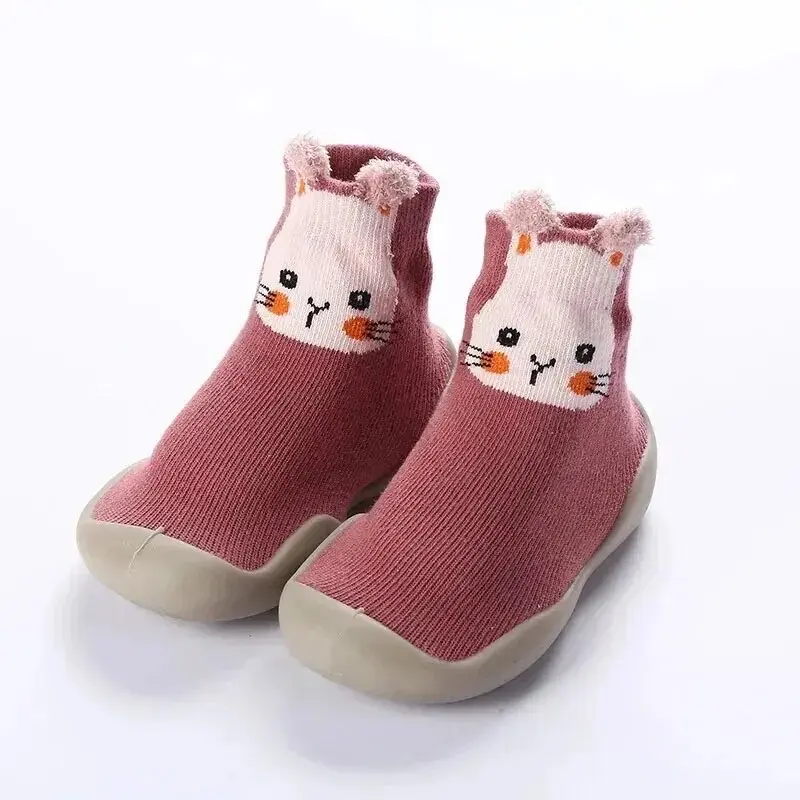 First Non-slip Walking Sock Shoes for Kids Animal Style Infant Soft Bottom Floor Shoes for Boys and Girls  Baby Newborn Toddler Cotton Comfortable Breathable
