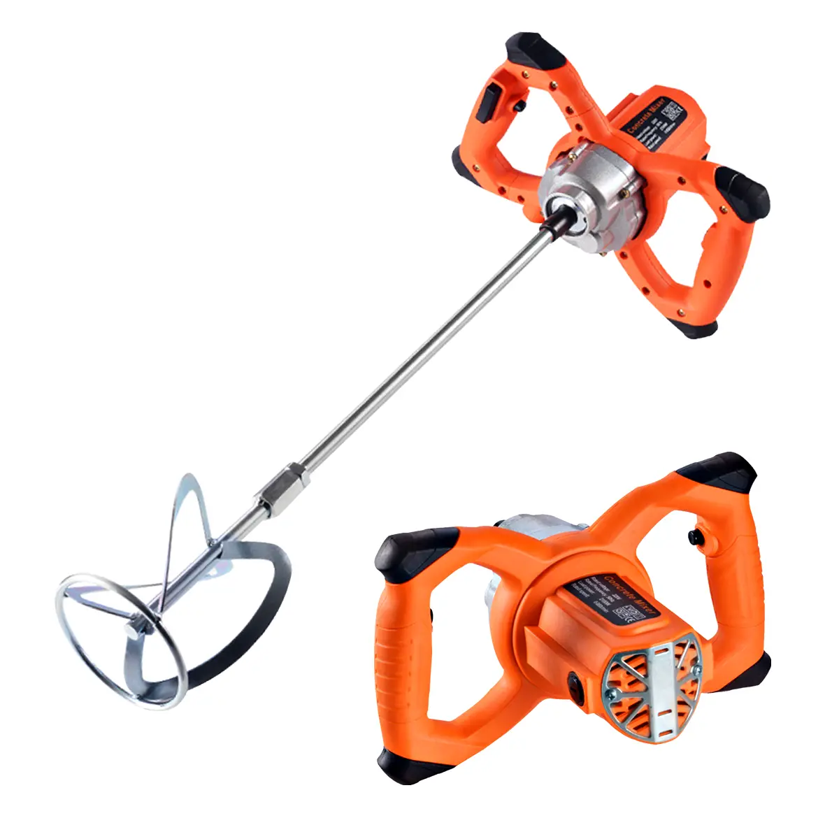 2100W Electric Cement Mixer 6 Speeds Plaster Paddle Mixer Mortar Paint Stirrer