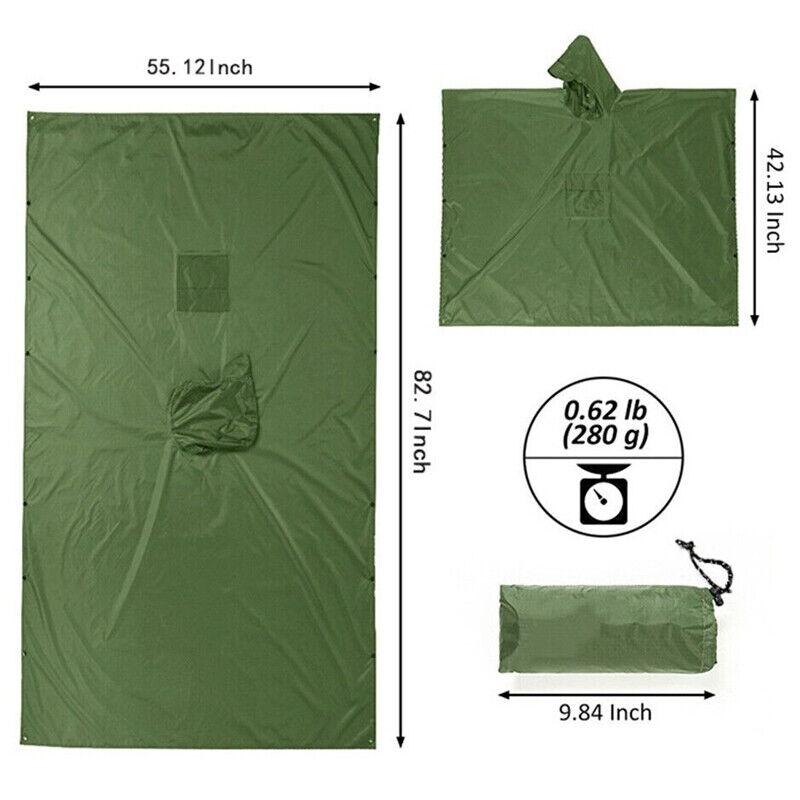 Product Introduction of 3 in 1 Rain Poncho Rainwear Raincoat Waterproof Bicycle Cover Hooded Hiking Cape 7