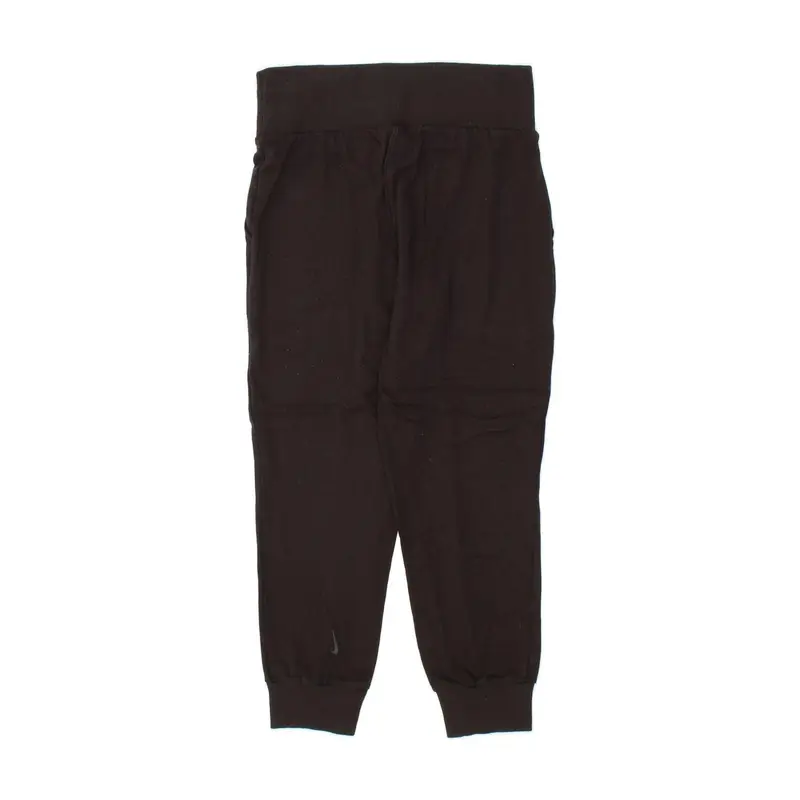 Pre-Owned Vintage NIKE Womens Dri Fit Tracksuit Trousers Joggers UK 10 Small Black Viscose 2