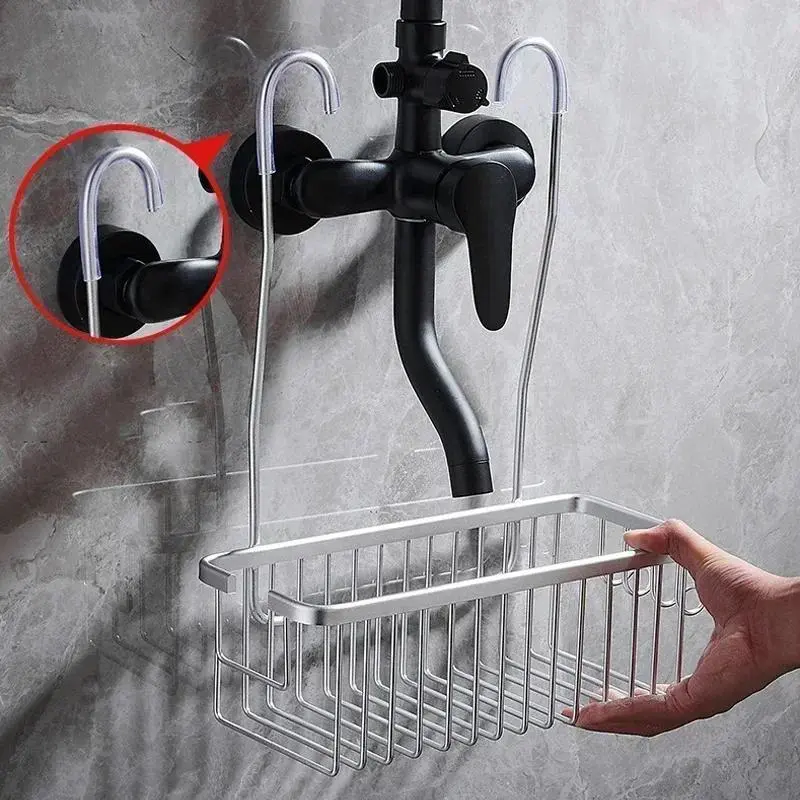 Convenient Toilet Shower Rack with No Drilling Installation Bathroom Storage Basket for Shower Room and Bath Products 4
