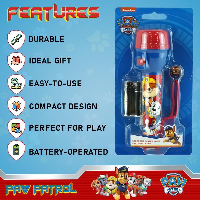 16cm Plastic Paw Patrol Big LED Torch for Kids, Children Christmas Present Flashlight, Xmas Gift, Nightlight Torch 5
