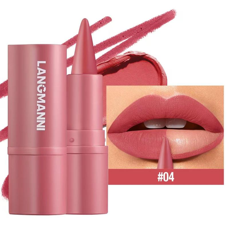 Langmanni New Multi-Functional Lip Liner Lipstick Pen Matte 6 Colors Optional Waterproof  Lipgloss  Cosmetic 6