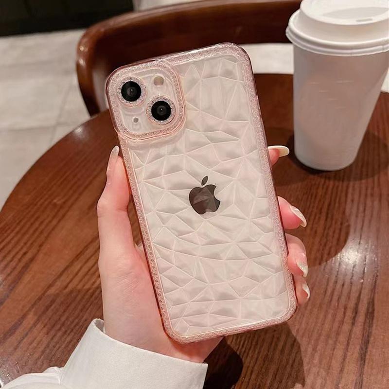 Product Introduction of 「Bubble Phone Case」Luxury Glitter Clear Diamond Texture Phone Case For iPhone 14 13 12 11 Pro Max X XR XS Max 7 8 Plus Lens Protection Soft Cover 7