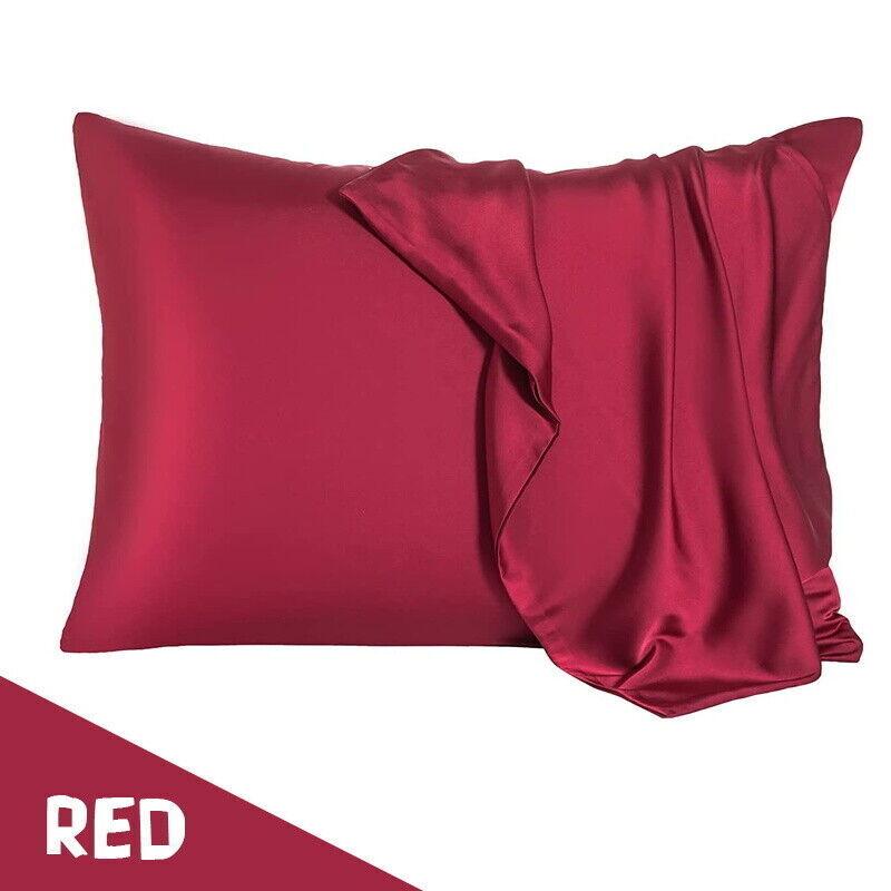 2 Pack Satin Silk Pillowcase For Hair & Skin Pillow Cases Cover Pair 2