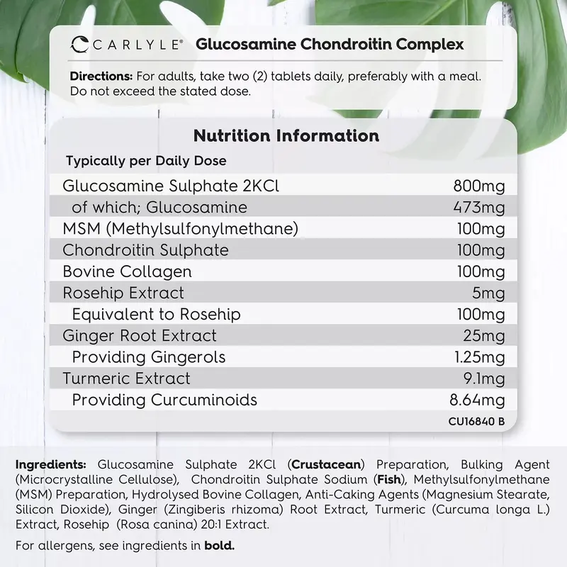 Glucosamine and Chondroitin Complex | 365 Tablets 2