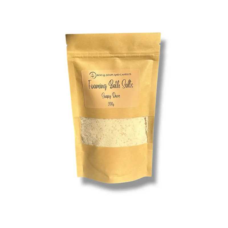Soapy dove foaming bath salts