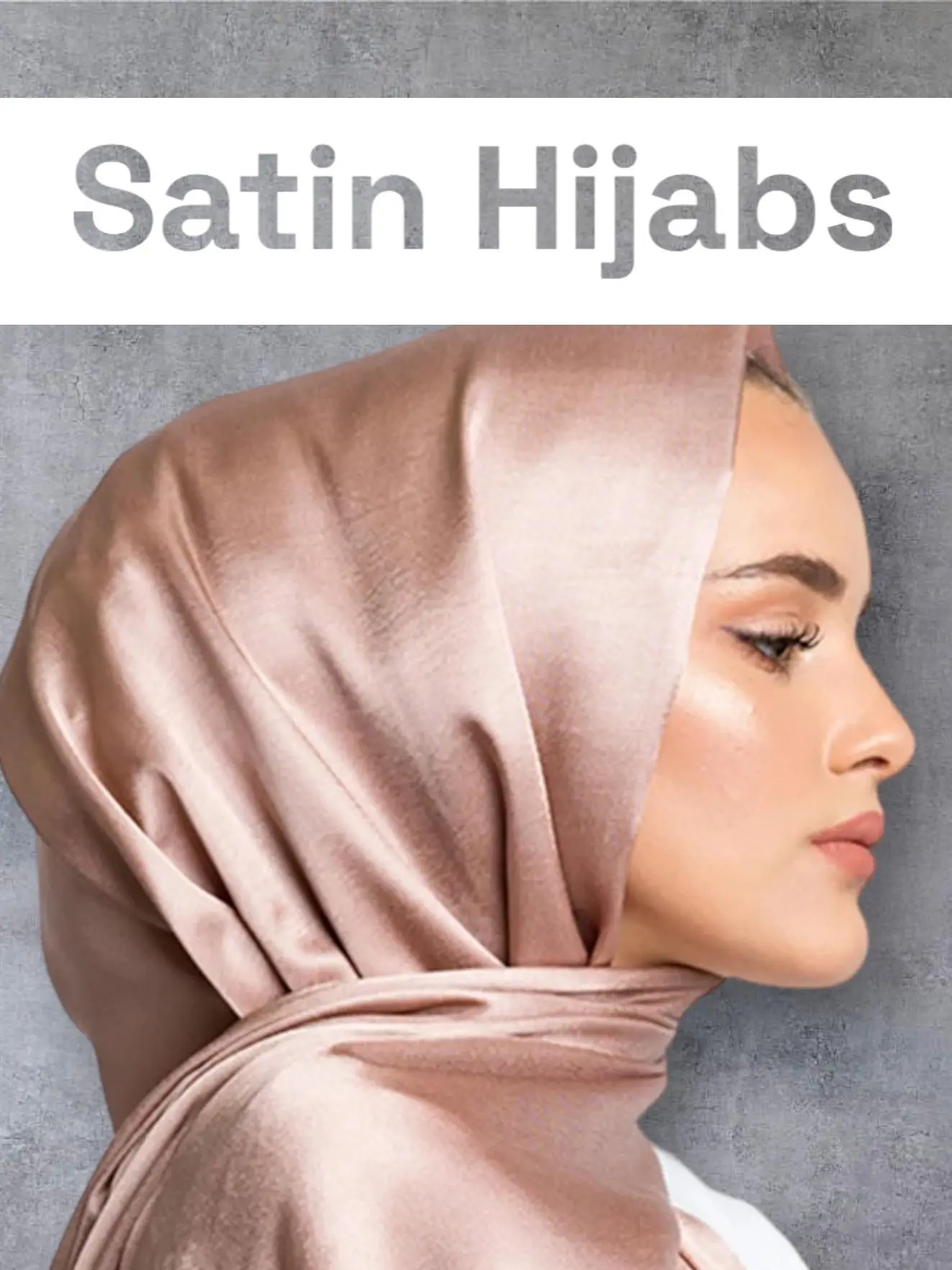 Satin Hijab Scarf, Plain Solid Colour Scarves