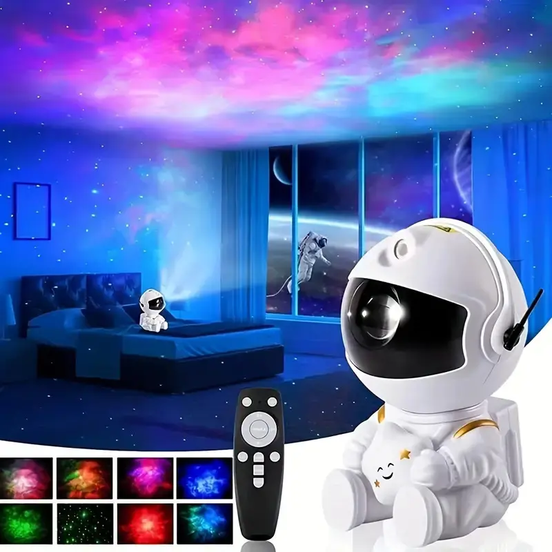 Astronaut Robot Star Projector Galaxy Night Light with Remote Control and Timer - Audio, Game - affordable for bedroom 4