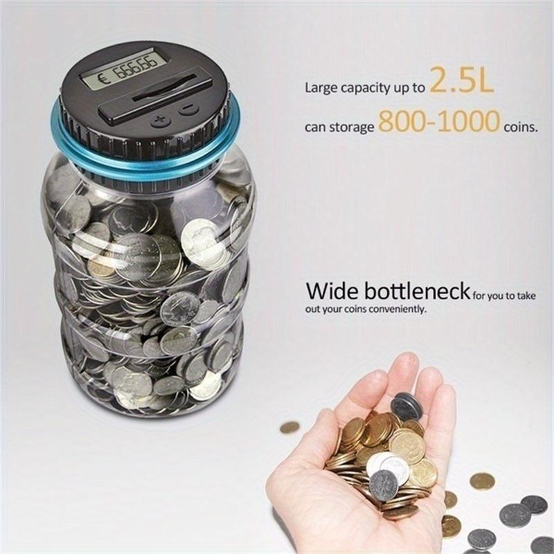 Product Introduction of Automated Coin Counting Jar - Large LCD Display - Money Saving Bank - Perfect Gift for Holidays Decor Piggy 2