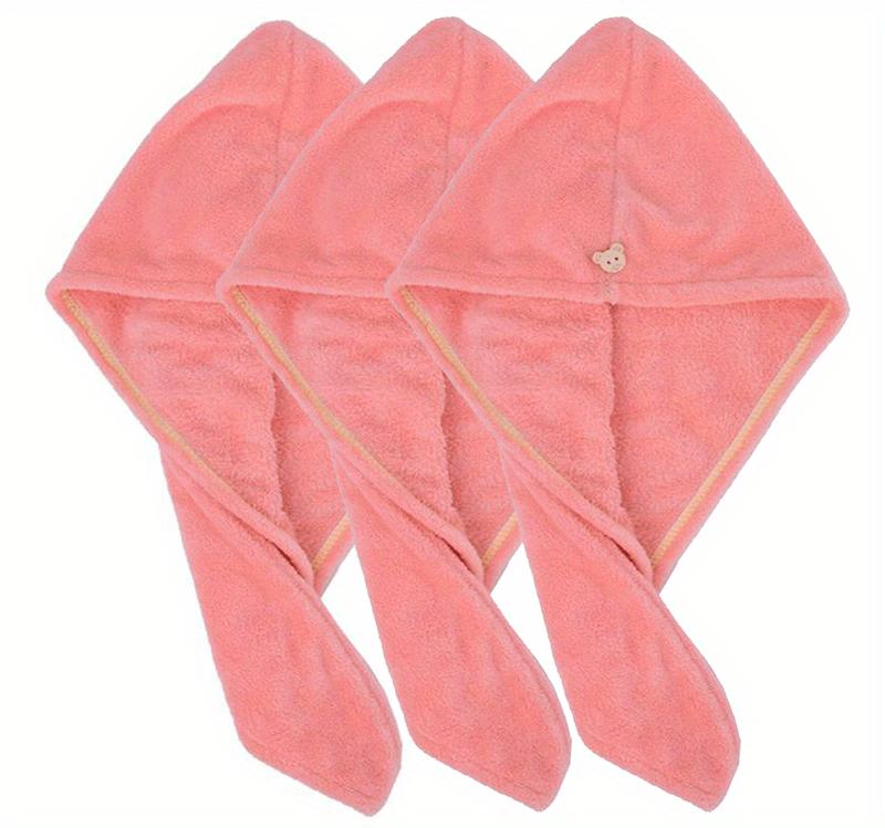 Product Introduction of 3pcs/4pcs Ultra-Absorbent Microfiber Hair Towel Cap - Quick Dry, Secure Button Design - Ideal for All Hair Types, Easy Hair Care & Bathroom Accessory 13