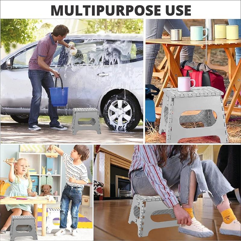 New Folding Handy Step Stool Strong 150Kg Handle Storage Collapsible Multi Use 4