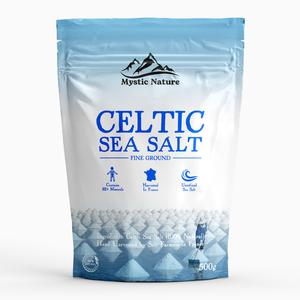 Celtic Sea Salt Fine Ground - 500g | Natural Unrefined Celtic Salt | With 82+ Minerals | Enhanced Flavours / Flavor
