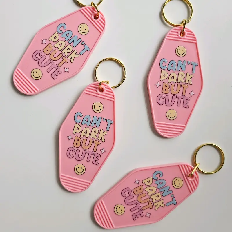 Can't Park But Cute Motel Keyring 0