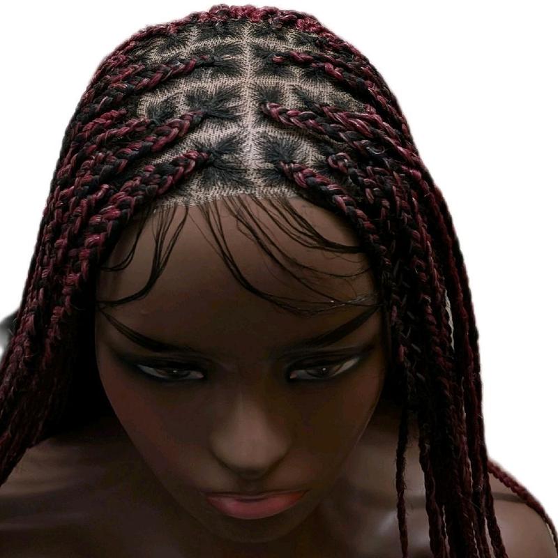 Product Introduction of Box braided Wig with 7x7 Closure for Women. 9