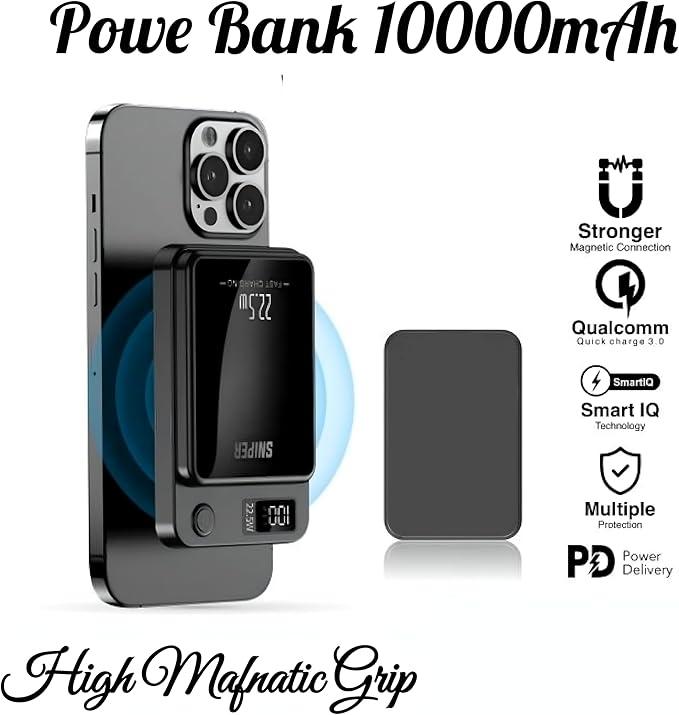 Product Introduction of Portable Magnetic Wireless Power Bank, 1 Count 5000mAh 22.5W/PD20W Fast Charging Power Bank with LED Digital Display, Suitable for Outdoor Travel, Power Bank for Smartphone, Mobile Phone Accessories, for Magsafe Charger, Travel Accessories 6