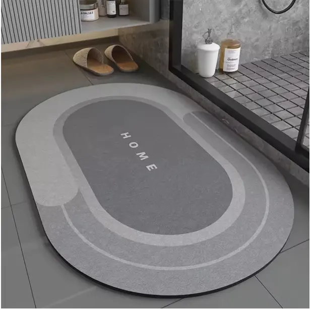 Anti-slip Super absorbent bathroom mat Modern simple diatom mud floor mat bathroom dirt-resistant mat For Kitchen Toilet 3