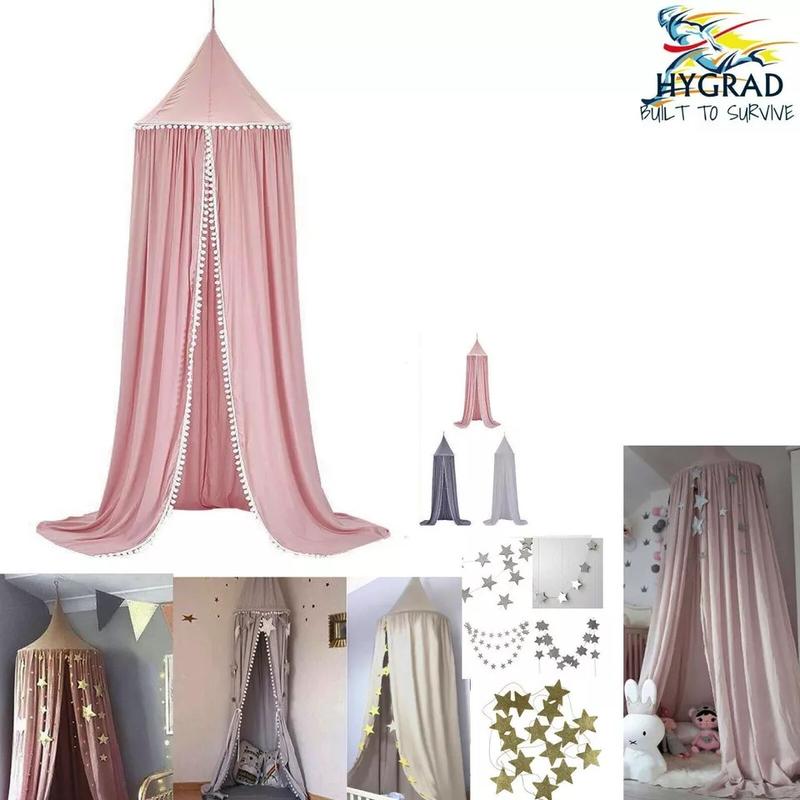 Kids Baby Bed Canopy Bedcover Mosquito Net Curtain Bedding Dome Tent Cotton - Perfect for a Comfortable Sleep 0