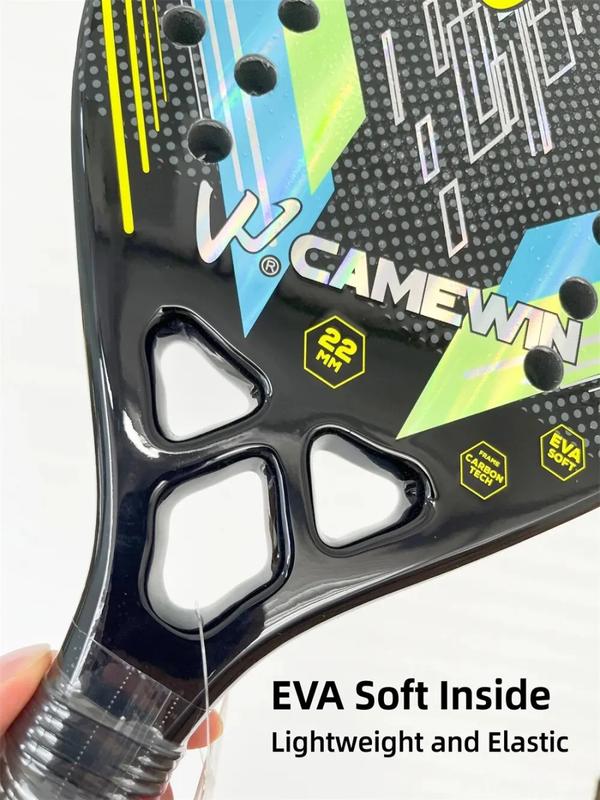 Beach Tennis Racket 3K  Full Carbon Fiber Rough Surface Outdoor Sports Ball Rack 4