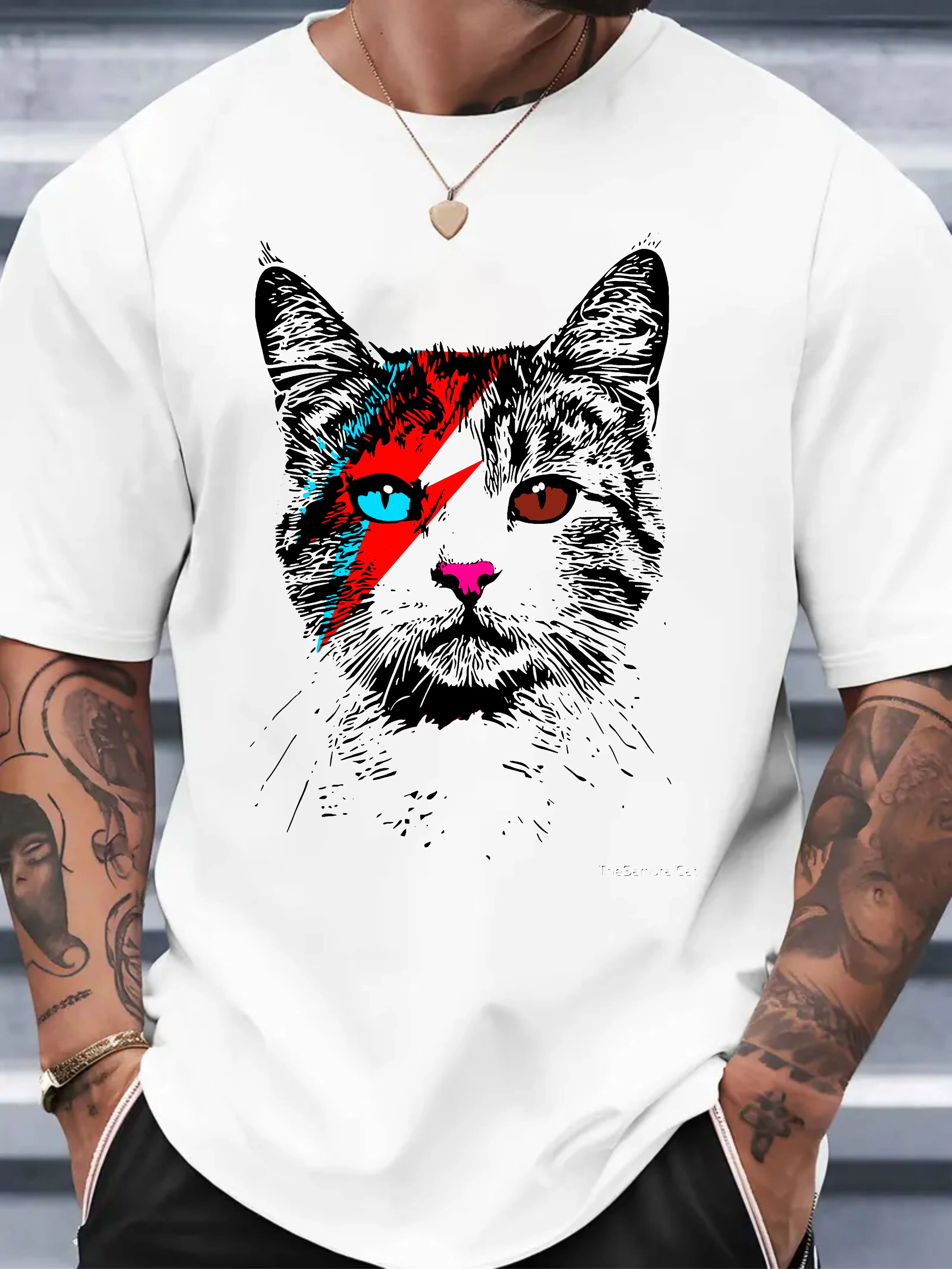 Ziggy Stardust Cat Shirt, David Bowie T-shirt for Men Women Kids, Unique Funny Cat Gifts, Rock and Roll tshirts, Cat Bowie, Cat Lover unisex tee top
