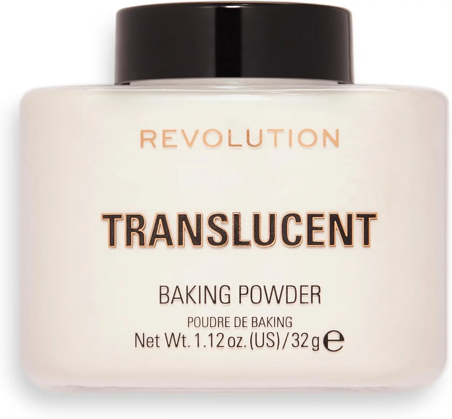 Revolution Beauty London, Loose Baking Powder, Prolongs Makeup Wear, Brightening Setting Powder, For All Skin Tones,Translucent, 32g Radiant Cosmetic