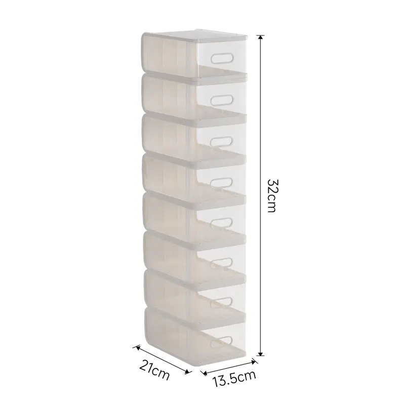 Livingandhome Transparent Stackable Shoe Storage Box Organiser For Closets and Entryways - Kitchen, Containers Plastic 7