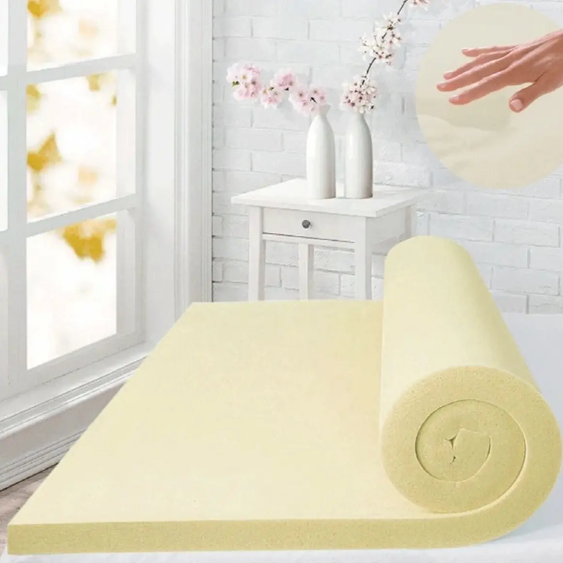 Orthopaedic Double Memory Foam Mattress Topper - 1 Inch Thick