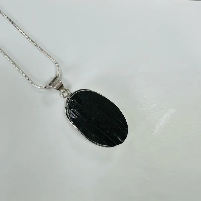 Raw black tourmaline necklace ,raw crystal healing Jewellery, Gift for Him, Gift For Men, Gift For Her 2