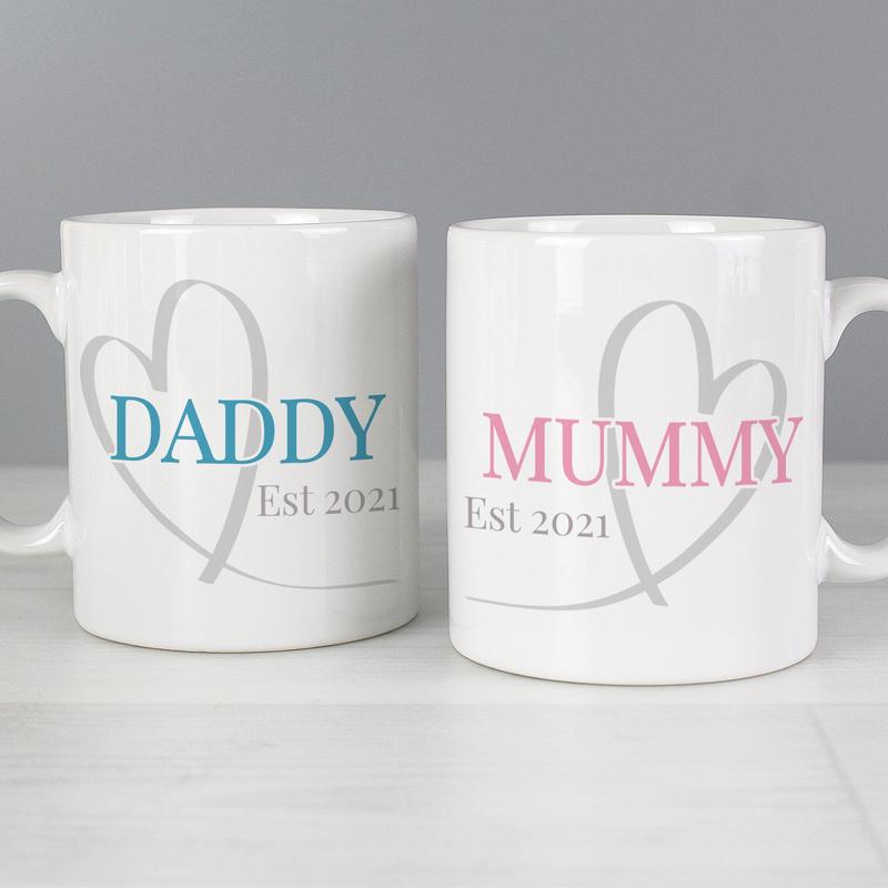 Personalised Mummy & Daddy Mug Set 1