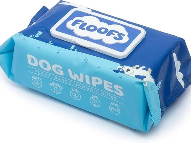 Pet Dog Wipes Floofs Hypoallergenic Bamboo Wipe for Face Ears Bum Wrinkles 1