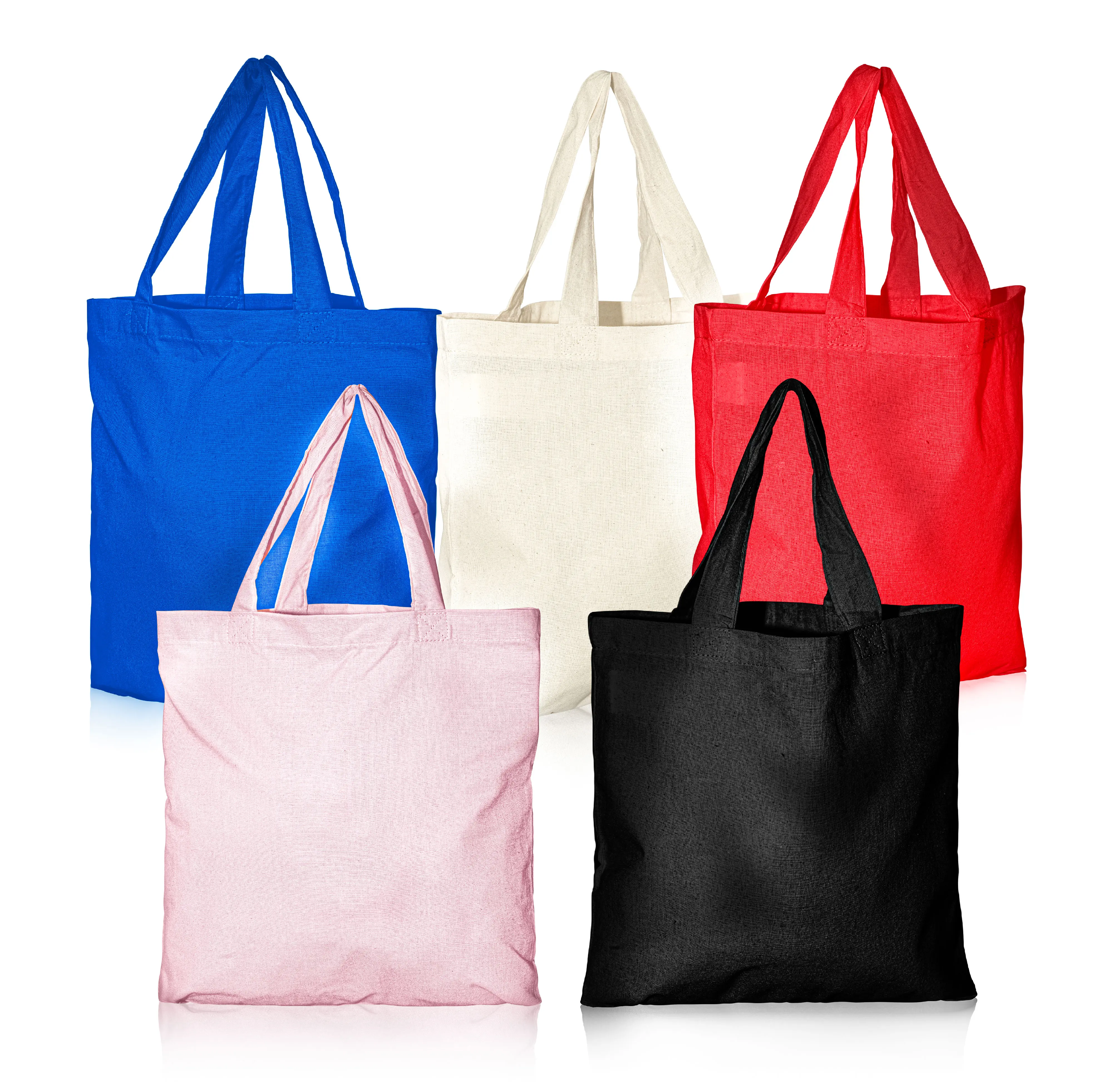 (Pack of 10) IMFAA Canvas Tote Reusable Shopping Bags, 30X30+30cm , 100% Cotton, Ideal for Printing and Embroidery in Multi-Colours, Cotton Lining, Machine Wash, Unisex-Adults