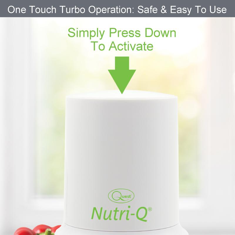 Quest Nutri-Q Turbo Food Chopper & Mini Food Processor - 2 Speed + Turbo Boost 3