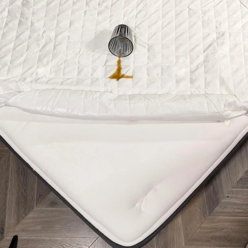 Waterproof Quilted Mattress Protector, Extra Deep 30cm Fitted Stretch Skirt, Quilted Mattress Topper Cover, Machine Washable, Hypoallergenic and Breathable Mattress Cover fits snugly Single Double King Super King and High Quality 7