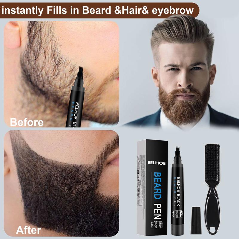 Product Introduction of EELHOE Beard Filler Kit Waterproof Sweatproof Beard Pen Beard Stroker 3