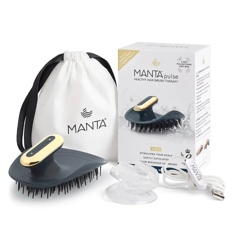 Manta Pulse Healthy Hair & Scalp Brush Deep Ocean Blue 0