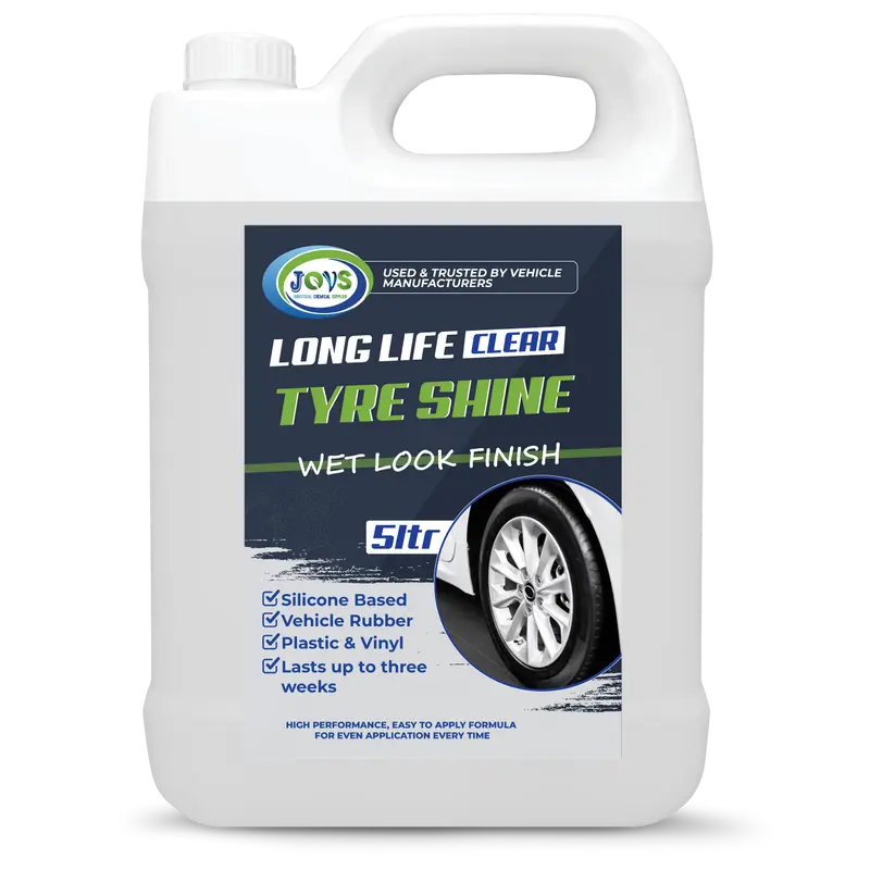 JOVS Tyre Shine Clear 5 , 2 X 5 And 4 X5 Litre - Premier Wet Look Tire Dressing Gel for Cars, Long-lasting Silicone Formula, Instant Sheen, Ultimate Tire Shine 0