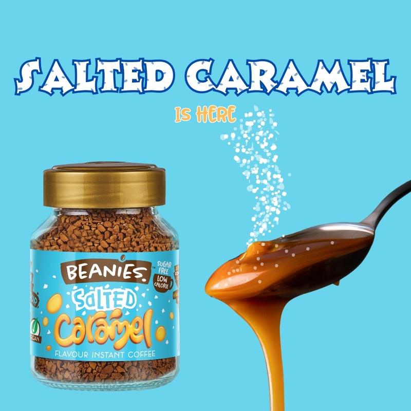 Beanies Coffee Salted Caramel Flavoured Instant Coffee 50g Jar 1