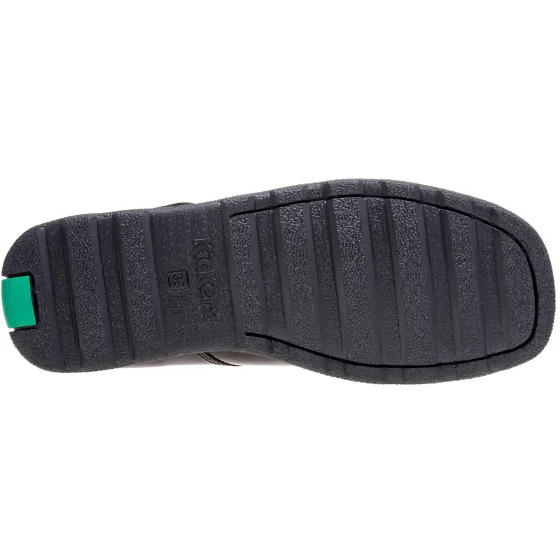 Kickers Fragma T-Bar Shoes - Black Leather School Shoes 3