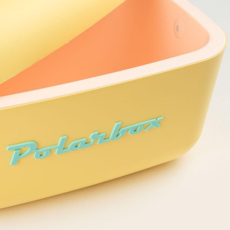 Polarbox 20L Retro Coolbox - Yellow Cyan Classic 1