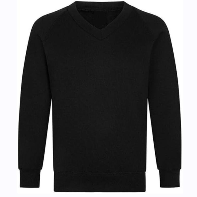 ZEROX-WORLD  Girls Jumper Pullover V Neck School Uniform Kids Long Sleeve Sweater 2