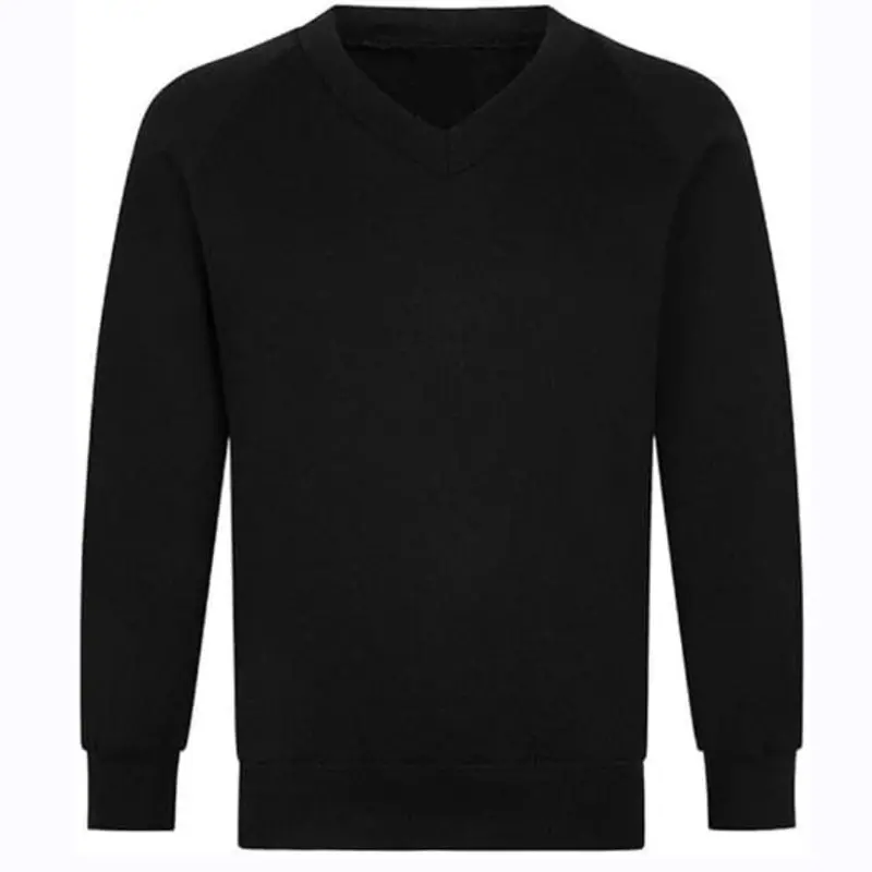ZEROX-WORLD  Girls Jumper Pullover V Neck School Uniform Kids Long Sleeve Sweater 1