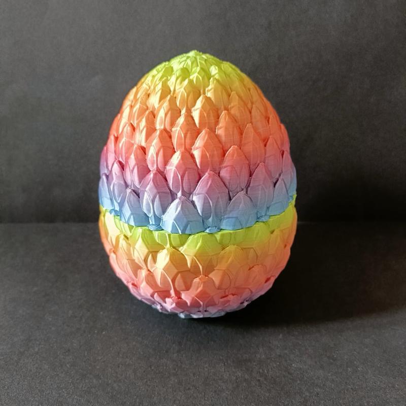 3D Printed Dragon Egg, multicolour, dragons, sensory toy, flexi dragon 5