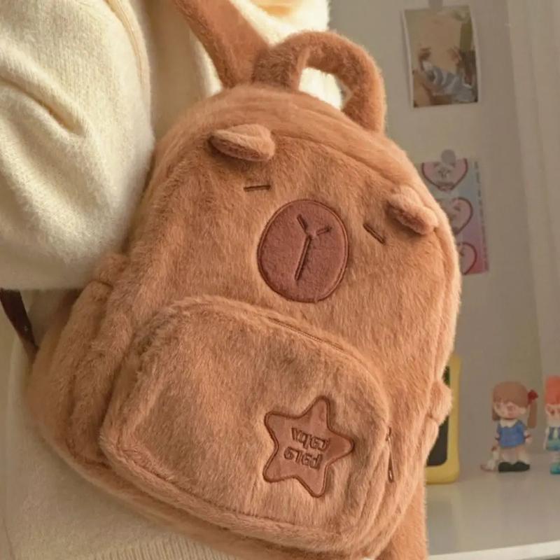 Product Introduction of Kawaii Capybara Plush Crossbody Backpack - Cute Tote 6