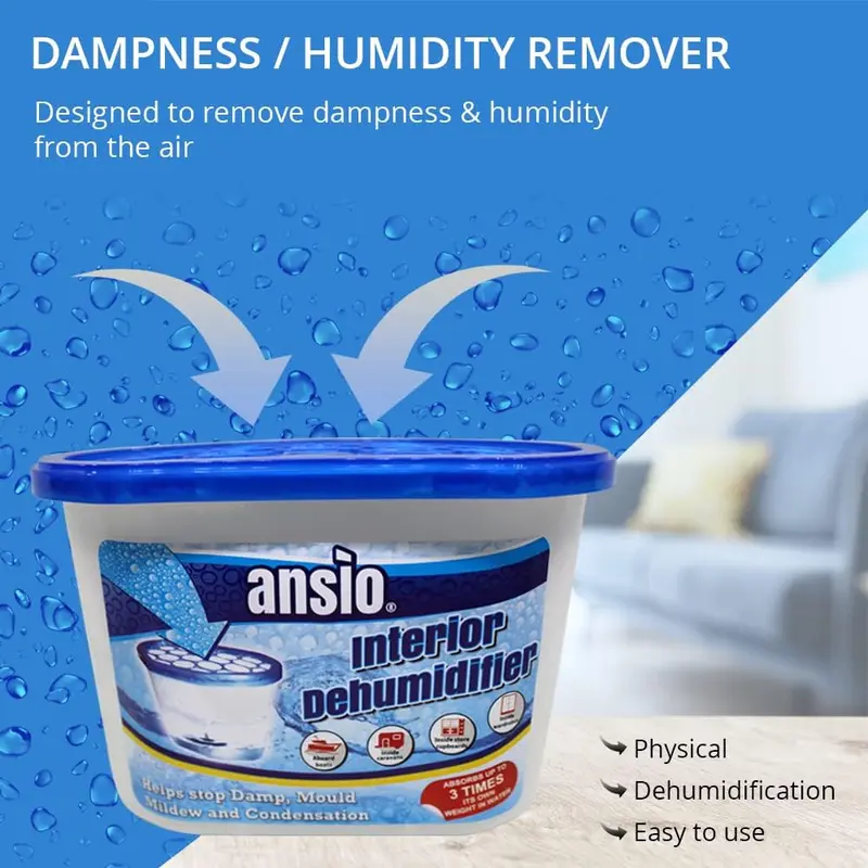 ANSIO Dehumidifier 500ml Pack of 10 Condensation Remover Moisture Absorber Dehumidifiers for Damp, Mould, Moisture in Home, Kitchen, Wardrobe, Bedroom 4