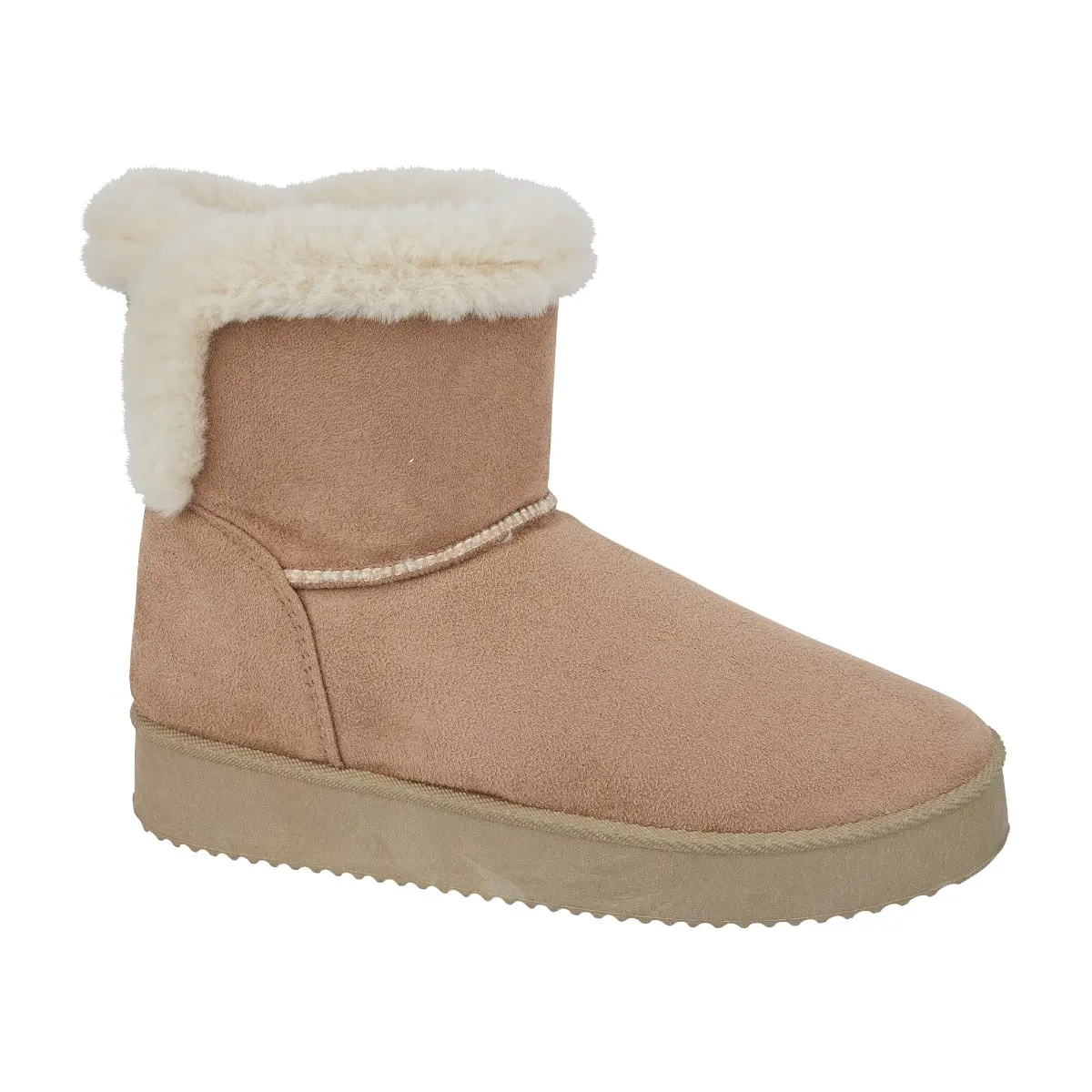 PERTH Ladies Lightweight Ankle Boots with Thick Fur Collar & Cozy Fleece Lining - Warm, Stylish, and Comfortable Winter Footwear